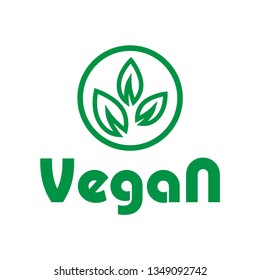 vegan vector logo template 
