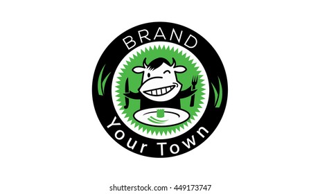 Vegan vector logo template. Vegetarian sign. Fresh vegetables logo. 