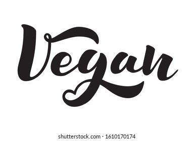 Vegan vector text, hand lettering