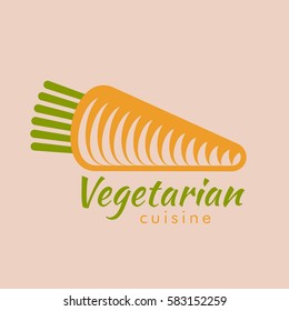 Vegan or vegetarian badge. Healthy food logo template