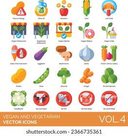 Vegan and Vegetarian Icons including 100% Vegan, Almond Milk, Biodegradable, Broccoli, Brown Sugar, Brussel Sprouts, Cauliflower, Cheese Platter, vegetable