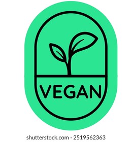 Vegan and vegetarian label for food