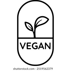 Vegan and vegetarian label for food