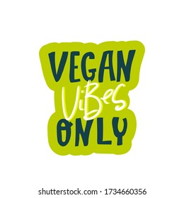 Sólo los veganos. Ilustración vectorial, diseño de alimentos. Grabado a mano para el restaurante, menú café. para etiquetas, logotipos, insignias, etiquetas o iconos. Colección tipográfica caligráfica. Menú vegano.
