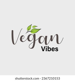Vegan Vibes Typography T-Shirt Design