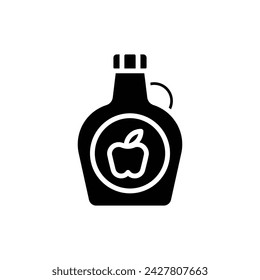 Vegan Vinegar Filled Icon Vector Illustration