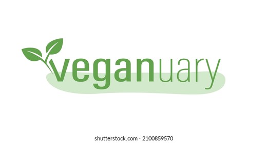 Veganuar - Symbol auf weißem Hintergrund.