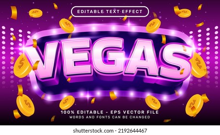 Vegas 3d Editable Text Effect Template