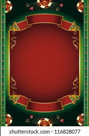 Vegas. Background with gambling elements for a poster
