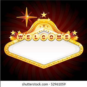Vegas banner sign
