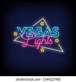 Vegas Club Neon Signs Style Text Vector