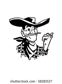 Vegas Cowboy - Retro Clip Art