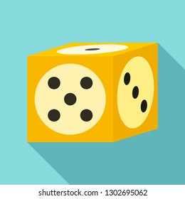 Vegas dice icon. Flat illustration of vegas dice vector icon for web design