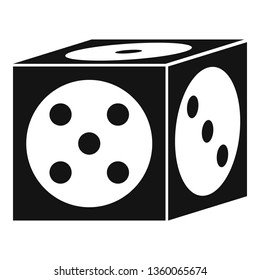 Vegas dice icon. Simple illustration of vegas dice vector icon for web design isolated on white background