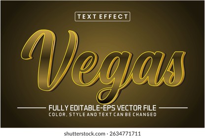 Efeito de texto da fonte Vegas editável	
