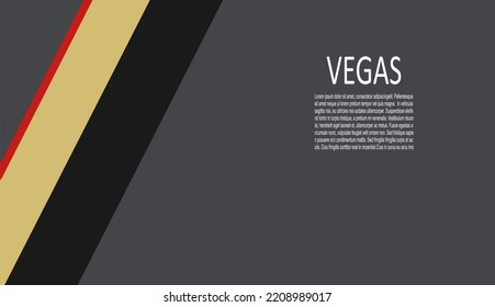 Los colores uniformes del equipo de hockey sobre hielo de los Caballeros de Oro de las Vegas. Plantilla para presentación o infografía.