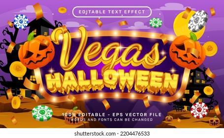 vegas halloween 3d text effect with halloween event