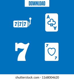 vegas icon. 4 vegas vector set. slot machine, poker and ace of clubs icons for web and design about vegas theme