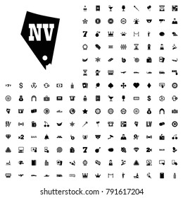 Vegas icon illustration isolated vector sign symbol. editable casino icons vector set.