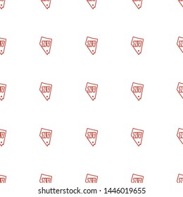 Vegas icon pattern seamless white background. Editable outline Vegas icon. Vegas icon pattern for web and mobile.