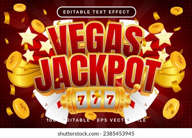 vegas jackpot text effect and editable text effect