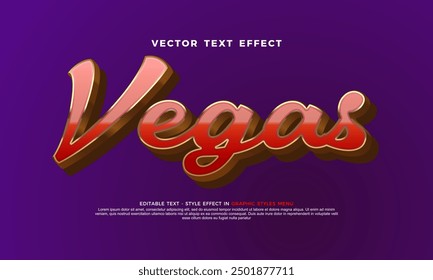 Vegas text editable 3d style text effect