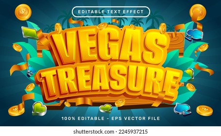 vegas treasure 3d text effect and editable text effect whit wood and leaf nature element