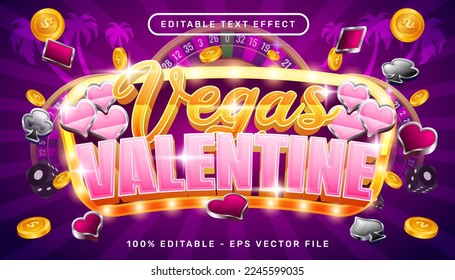 vegas valentine 3d text effect and editable text effect