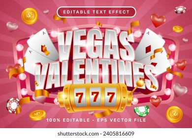 vegas valentines day 3d text effect and editable text effect