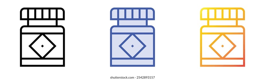 vegemite icon. Linear, Blue Fill and Gradient Style Design Isolated On White Background