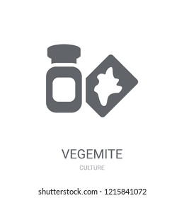 Vegemite icon. Trendy Vegemite logo concept on white background from Culture collection. Suitable for use on web apps, mobile apps and print media.