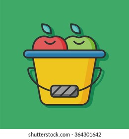 vegetable apple vector icon