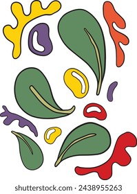 Arte vegetal,
Ilustración vegetal abstracta