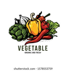 vegetable art design for mascot