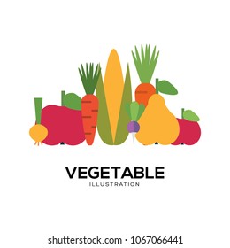 Vegetable art icon. Vegetable classic background. Vegetable illustration concept. 