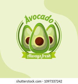 vegetable avocado always fresh emblem