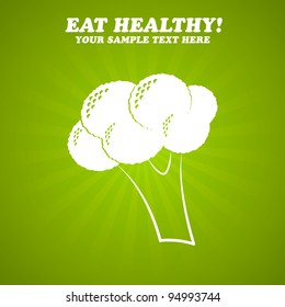 Vegetable Background Design with Broccoli
