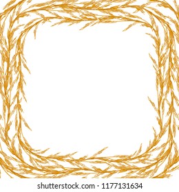 Vegetable background frame with space for text from ears, original design illustration.