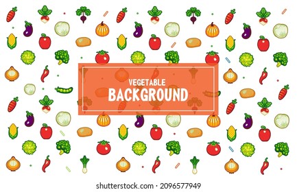 vegetable background pattern, vector, illustration, eps.10