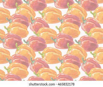 Vegetable background. Pepper seamless pattern.