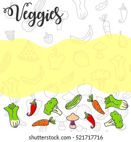 Vegetable banner background