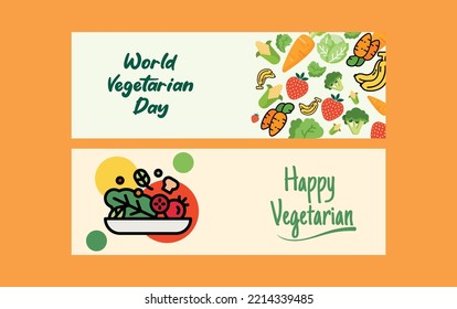 Vegetable banner background design. Vector File