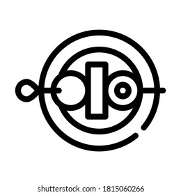 vegetable barbeque line icon vector. vegetable barbeque sign. isolated contour symbol black illustration