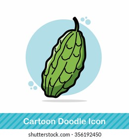 vegetable Bitter melon color doodle