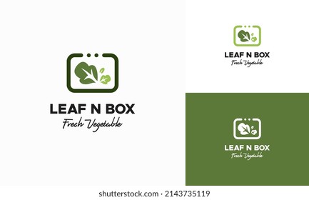 Vegetable Box logo designs concept vector, Nature Box logo designs icon, Nutrition Box logo symbol
