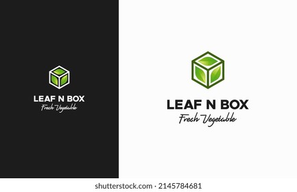 Vegetable Box logo designs concept vector, Nature Box logo designs icon, Nutrition Box logo symbol