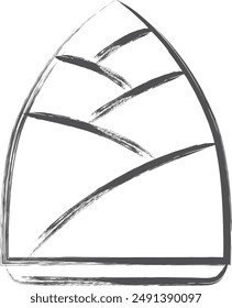 Vegetable brush-drawn single illustration bamboo shoots