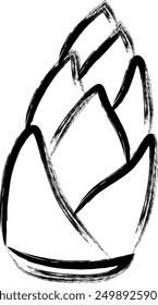 Vegetable brush-drawn single item icon bamboo shoot