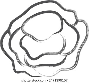 Gemüsebürste-gezeichnete Einzelstück-Illustration Blumenkohl