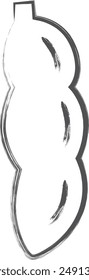 Vegetable brush-drawn single item illustration edamame
